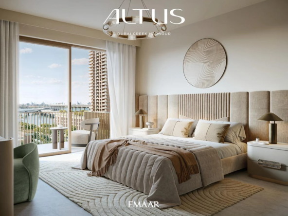 altus-apartment-bedroom-with white-curtains-showing-outside-view