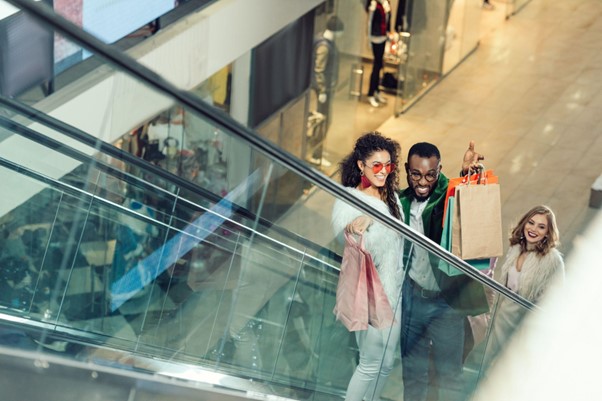 couple doing shopping in nad al sheba mall