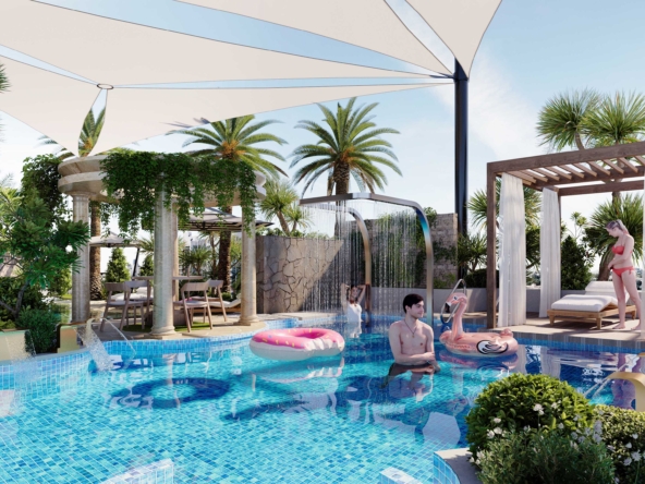 rooftop pool complex in Jumeirah Village Circle