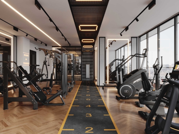 Modern Gym with Cardio and Strength Equipment