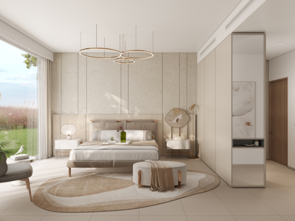 Modern bedroom design with a minimalist aesthetic and a touch of elegance, Arbor